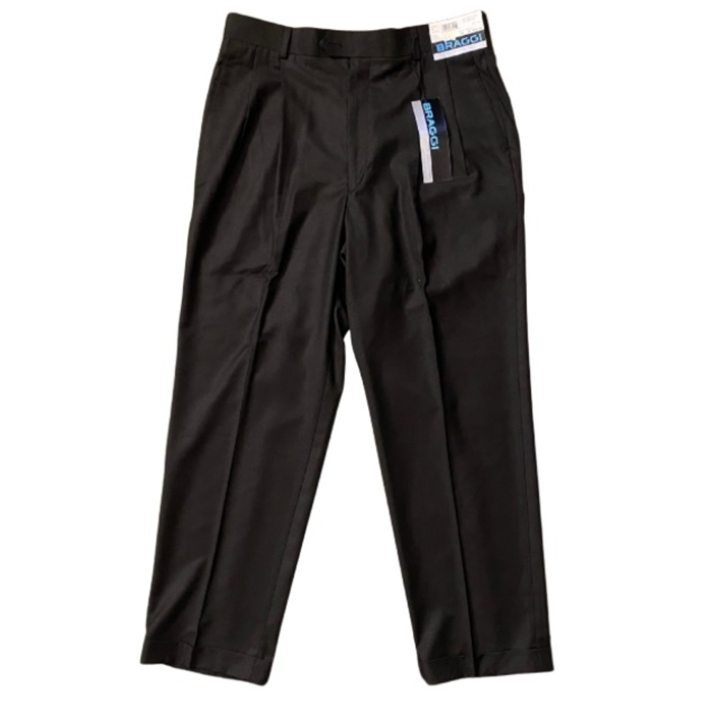 BRAGGI Men's Black Martin Dress Pants Size 34 Inseam 30